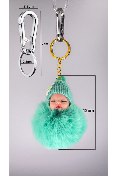 shop Χαριτωμένο βελούδινο μπρελόκ Sleeping Baby – Τσάντα και στολίδι αυτοκινή...