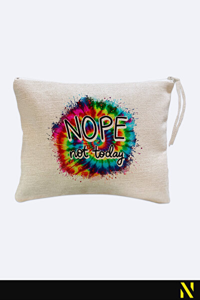 nilizma Nope Not Today Patterned Linen Handbag