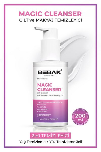 Bebak 200ml Gel - Two Stage Skin and Makeup Remover