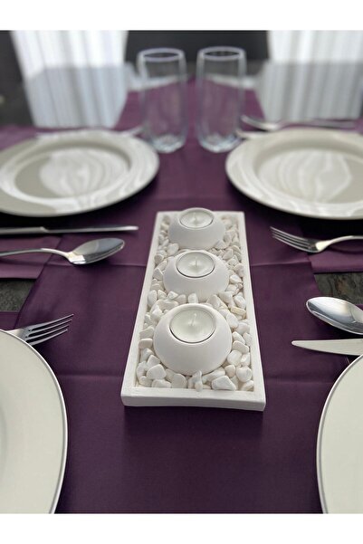 MorVilla Ev Dekorasyon,dekoratif Mumluk,hediyelik Eşya,tealight Mumluk(TAŞLAR...