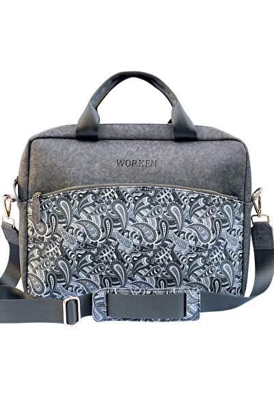 worken 13"-14 Inç Laptop Çantası, Notebook, Macbook, Deri Evrak Çantası , Su ...