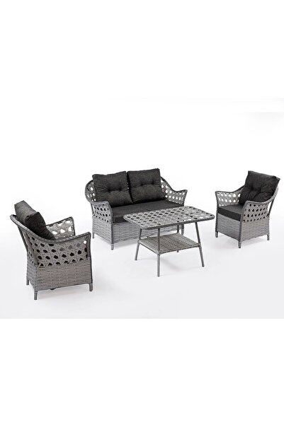 adımshops LALE  2+1+1+masa Rattan Bahçe Balkon Mobilyası