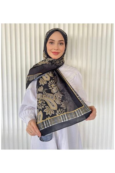 Misa Ethnic Voile Mousse Pattern Shawl