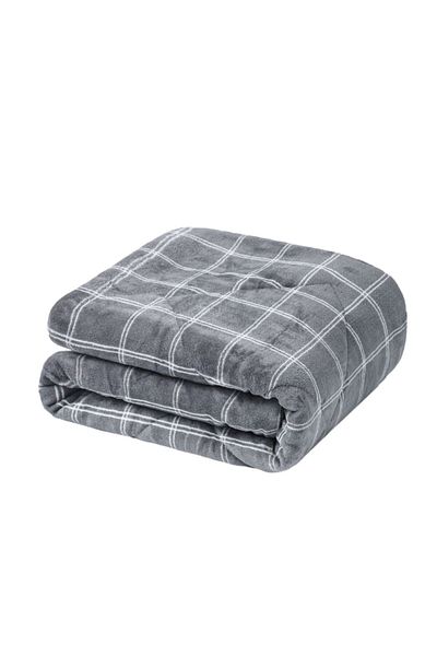 Mezoe Checkered Pattern Soft and Luxurious Velvet Throw