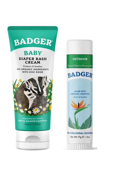 Badger Baby Diaper Cream and Outdoor Stick Set