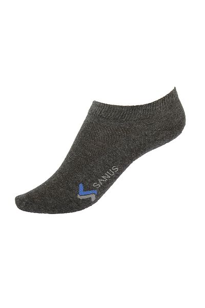 SANUS 6 Pairs Unisex Anthracite Booties Socks