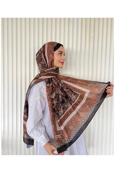 Misa Ethnic Voile Papillon Pattern Shawl