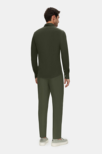 Vakko Linen Cotton Jersey Sports Shirt