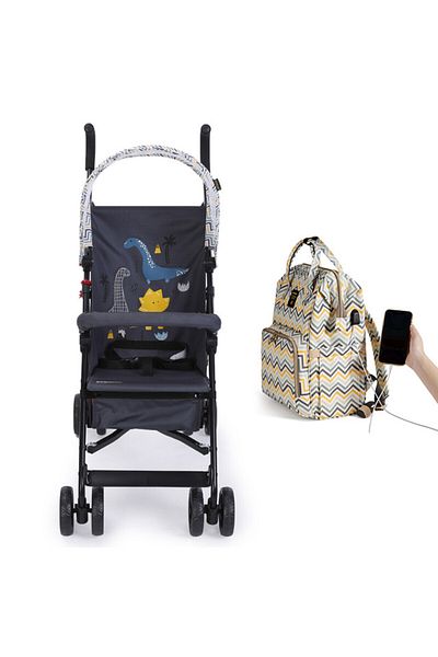 TEKNUM Teknum-Stroller & Diaper Bag-Yellow wave
