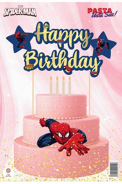 Cadde Süs Ornament pentru tort cu tematică Spiderman