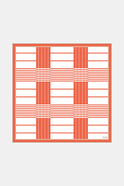 Vakko MERCAN GEOMETRİK DESENLİ TWILL EŞARP