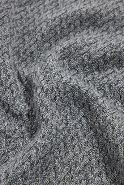 W Collection Gray Crew Neck Long Sleeve Sweater