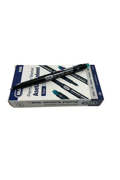 Mas Permanent Cd Pen (S) Black 12 Pieces