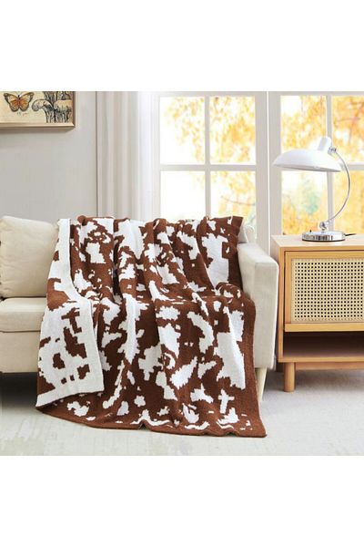 Mezoe Printed Soft and Luxurious Feather Knit Jacquard Throw