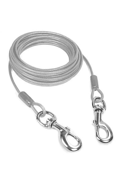 alidenal Dog Tethering Chain 7 mm 4 m And 2 Screw Carabiners 80 kg