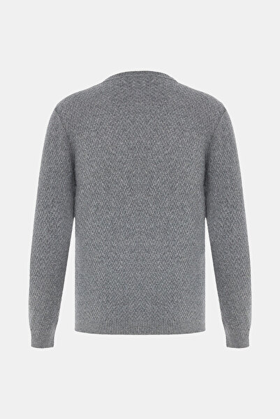W Collection Gray Crew Neck Long Sleeve Sweater