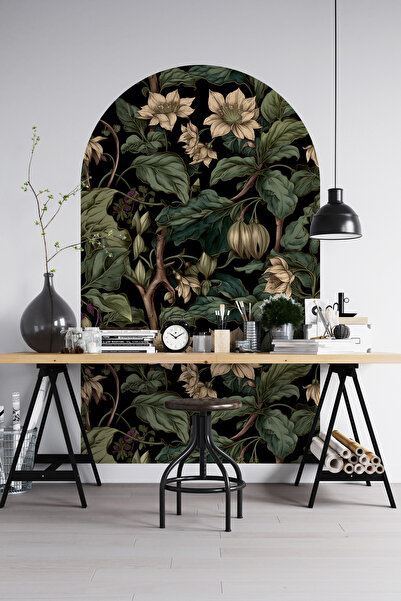 Pluswall ملصق ورق حائط على شكل أوراق شجر وزهور بيضاوية ذاتية اللصق، سهل التركيب ومقاوم للماء