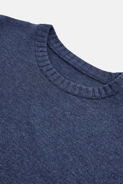 W Collection Indigo Crewneck Long Sleeve Sweater