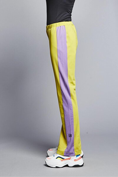 FD SPORTS Quick Dry Sweatpants Mustard Yellow Side Panels