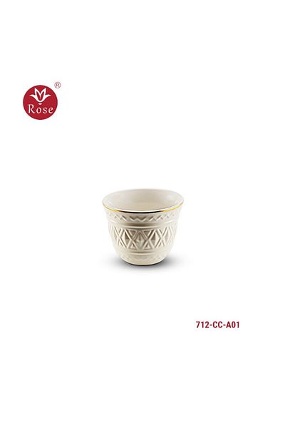 Rose 712 طقم فناجين قهوة عربي بورسلين 12 قطعة