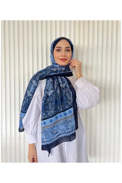 Misa Ethnic Voile Papillon Pattern Shawl