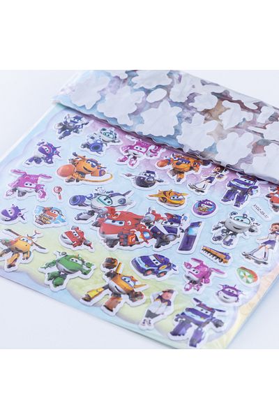 Bimotif Αυτοκόλλητο με ανάγλυφο 2 φύλλα, Super Wings και Friends