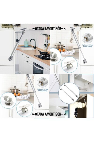 TAKA AMORTİSÖR Mutfak Dolap Kapak Amortisörü 100N Gazlı Piston