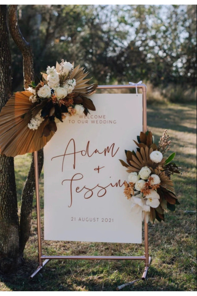 Genel Markalar TR Karşılama Panosu Nişan & Düğün Dekoratif Karşılama 60x40 Cm Nemli bir bezle silin. PARTİ AKSESUA