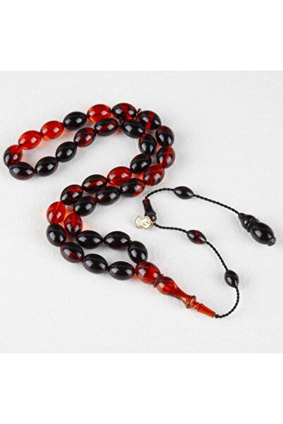 LapisDo مسبحة عنبر بيزي مقطعة 8x11 ملم