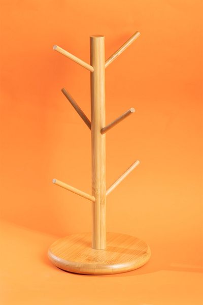 Kosova Bmb-110 Countertop Bamboo, Mug Hanger Cup Hanger, Cup Hanger Stand