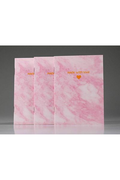 4nio Mini blocnotes din 3 piese Pink Marble