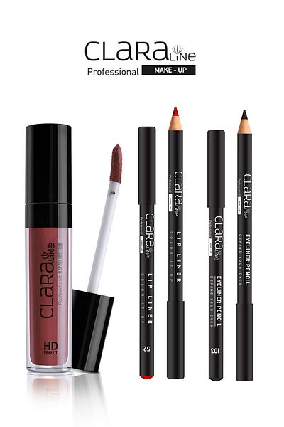 Clara Contour Couture Clara Line Lipcream Matte 410+ eyeliner pencil 103+ lipliner 52