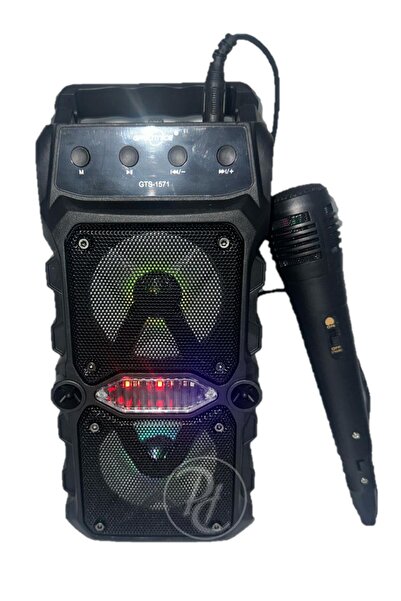 PREPARE Karaoke Bluetooth Hoparlör Taşınabilir Kablosuz Usb SubWoofer RGB Işı...