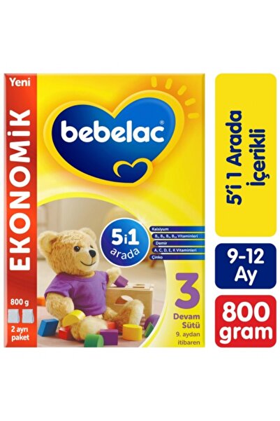 Bebelac 800gr No:3 Devam Sütü (9-12 AY) (2 Lİ SET)