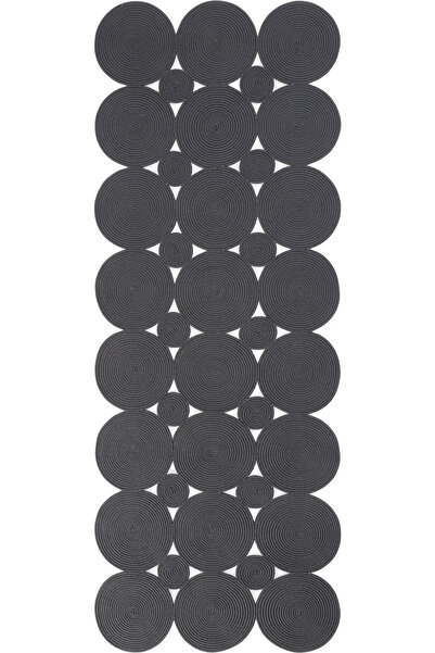 Cool Halı Luke 514 Antrasit Yolluk Uzun Halı Antre Hol Koridor Halısı Hasır D...