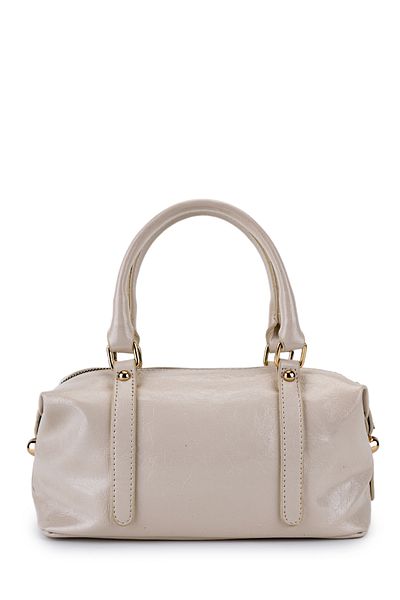 minebag Τσάντα χιαστί Vanessa Cream Color λουστρίνι από συνθετικό δέρμα