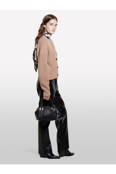 Sisley Γυναικεία ζακέτα με λαιμόκοψη σε σχήμα V με τρία κουμπιά από μαλλί βιζόν