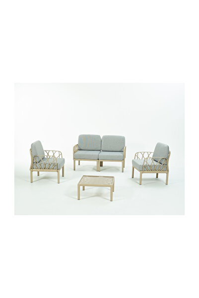 Novussi GARDA Sofa Set 2+1+1+Sehpa GRİ Minderli