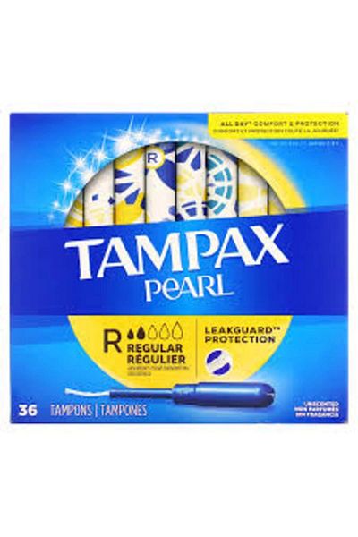 TAMPAX Pearl Regular - 36 Pieces Leakguard Unscented Bumpers