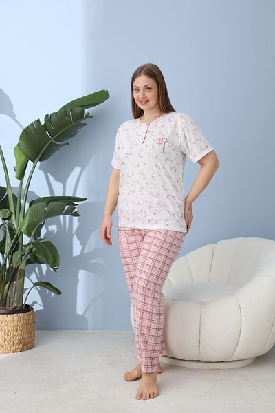 BEYAZTOPTAN Quality Bamboo Short Sleeve Oversize Pajama Set