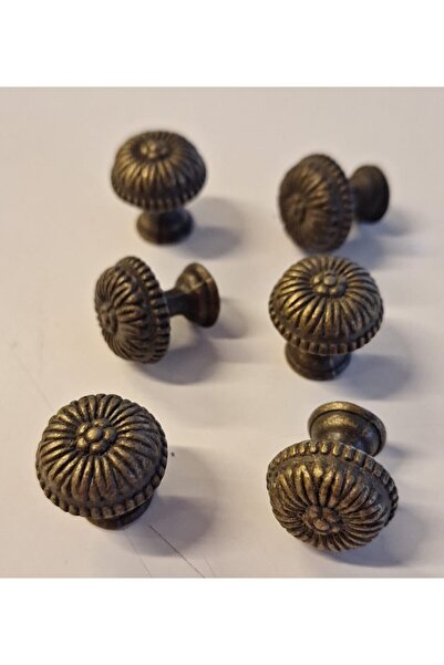 craftsy Vintage 6 adet mobilya çekmece , dolap, kulpları  antik