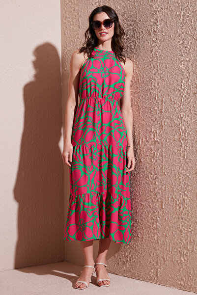 SD LUXURY Φόρεμα με μοτίβο με λαιμόκοψη με μεσαίο μήκος