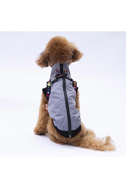 Pawstar Gri Nuuk Yelek Köpek Yeleği Köpek Kıyafeti Köpek Yağmurluk