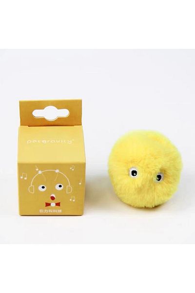 Choice G834b Yellow Interactive Ball Smart Cat Toys Plush Electric Catnip Training Toy Kitten Touch Soundin