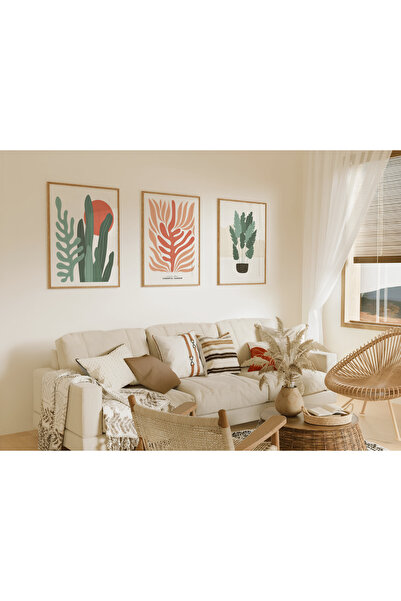 ARTCASTLE Set de 3 tablouri cu ramă din lemn Summer