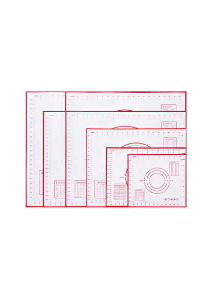 Choice8 50x40cm Red Oversize 80/70/60cm Silicone Baking Mat Pastry Rolling Kn...