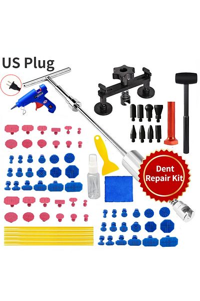Choice 81pcs(US Plug) Professional Auto Paintless Dent Repair Tools Car Dent Repair Kit Dent Removal Kits D