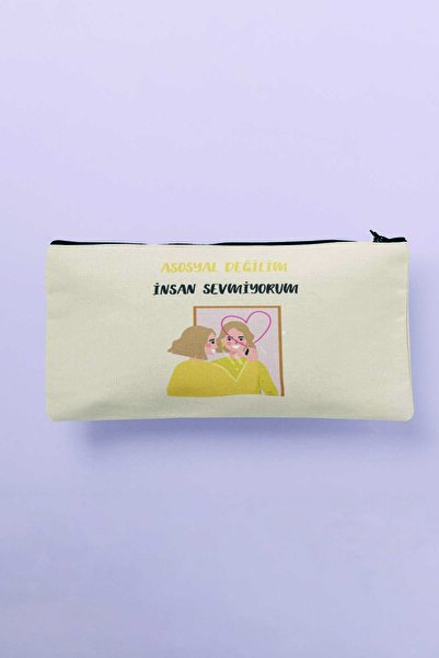 qoeuyl boutique Я не асоціальний, я не люблю людей №3: сумка для косметики з ...