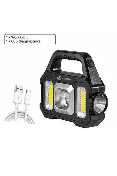 ESMARTER YD2205B silver High Power Led Flashlights Rechargeable Camping Work Light Multi Functional Portable