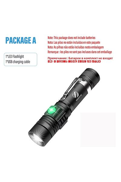 Choice Package A High Power Led Flashlights Zoomable Camping Torch With T6 Led Lamp Beads Waterproof 4 Ligh